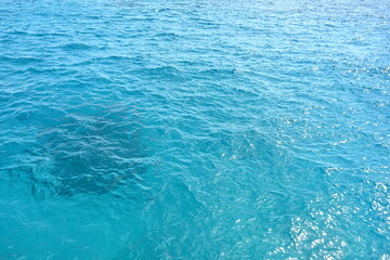 turquoise water in the Caribbean