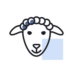 Sheep icon. Farm animal vector illustration