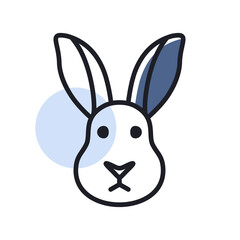 Rabbit icon. Farm animal vector illustration