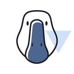Goose icon. Farm animal vector illustration