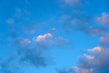 Beautiful cloudy sky at sunset.