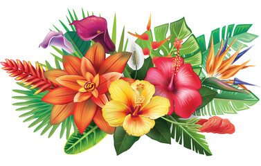 Arrangement from tropical flowers