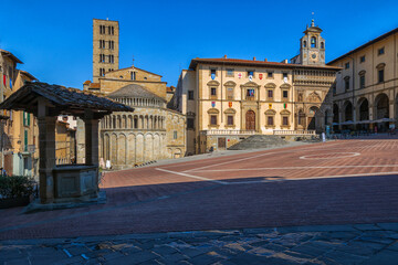 Fototapeta premium Arezzo, piazza grande