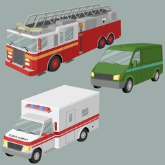 Fototapeta premium set of cars