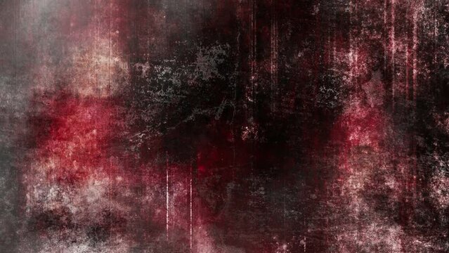 Skulls horror loop in red black and grunge animated background