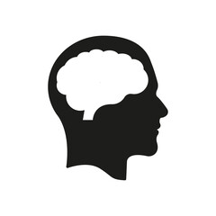 Head and brain. Vector illustration