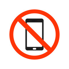 Phone is prohibited. Vector illustration