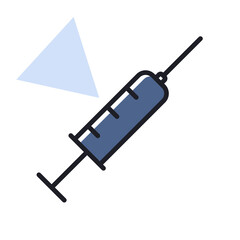 Syringe vector isolated icon. Medical sign