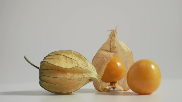  Cape gooseberry, physalis isolated on white background.