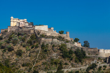 Fototapeta na wymiar Exterior of Kumbhalgarh Fort, Rajasthan, India, Asia