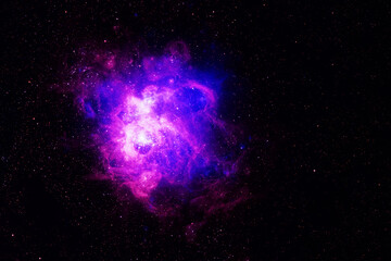 Bright purple space nebula. Elements of this image furnished by NASA