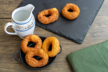 Anis donuts. Traditional sweet from Asturias, in Spain.