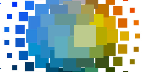 Light Blue, Yellow vector backdrop with rectangles.