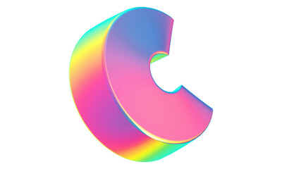 Close-up 3d monochrome illustration. Simple geometric shapes in a row Iridescent 3D Shapes Collections