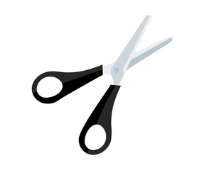 Scissors, flat style, Cut here symbol logo design. Scissors for cutting  vector design and illustration.
