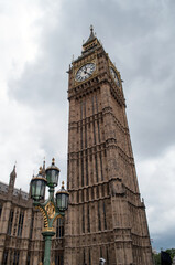 Fototapeta na wymiar Famous London Tower of Big Ben with clock