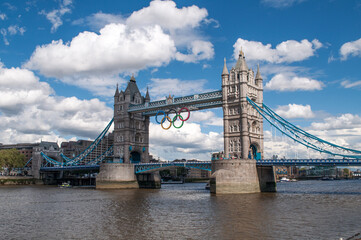 Fototapeta na wymiar Tower Bridge with the River Thames in London
