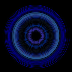 Ilustracion de circulos concentricos de diferentes colores