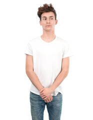 Obraz premium Confident young guy looking