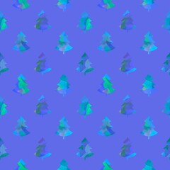 Winter forest seamless Christmas tree pattern for new year wrapping paper and kids clothes print and Noel