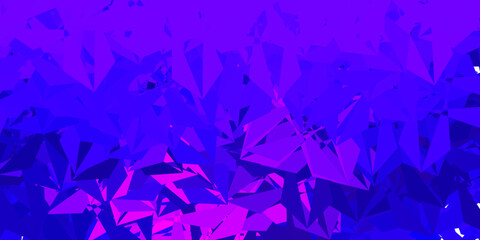 Dark purple, pink vector geometric polygonal design.