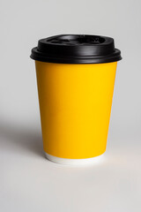 Yellowy Paper cup of coffee