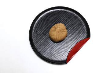 白背景の中津川市の栗きんとん