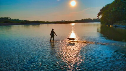 quiet life on the river beach