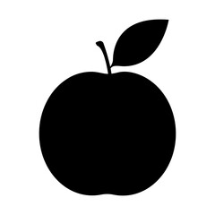 apple silhouette icon symbol on a white backgrund
