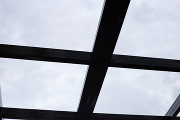 Steel roof structure. Build a room addition