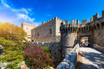 The Palace of the Grand Master of the Knights of Rhodes, Greece. Famous Knights Grand Master Palace...