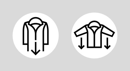 Straight fit icon. Pictogram for web or marketplace, clothing category. Isolated raster illustration on a white background.