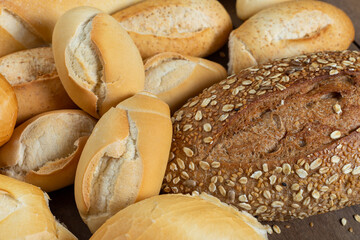 Set of Bread Types French and artisanal filling the screen background