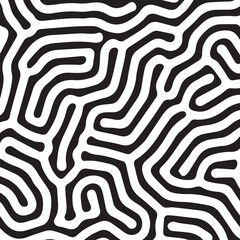 Black abstract organic turing patern