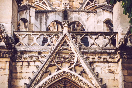 Low angle view of Notre Dame Cathedral