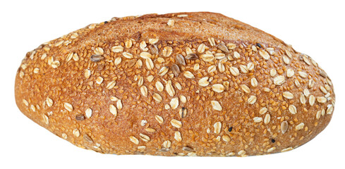 Healthy Whole Grain Loaf Bread Artisanal isolated on white