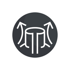 High collar icon. Pictogram for web or marketplace, clothing category. Isolated vector illustration on a white background.