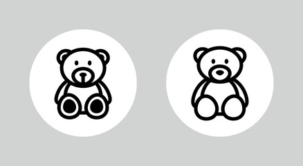 Icon soft (teddy bear). Pictogram for web or marketplace, clothing category. Isolated vector illustration on a white background.