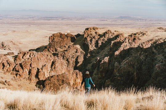 Woman Hiking in Owyhee Mountains