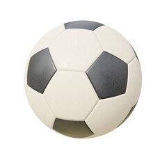 Leather soccer ball.