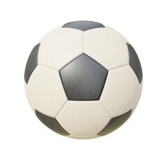 Leather soccer ball.