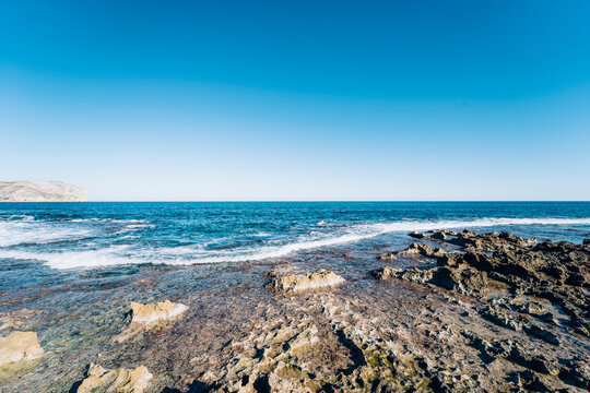 Rocky beach of Xabia Alicante, Spain
