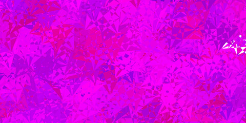 Fototapeta na wymiar Dark purple vector pattern with polygonal shapes.