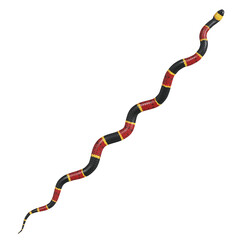 Obraz premium 3D illustration of Eastern coral snake.