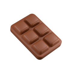 3d render chocolate bar icon