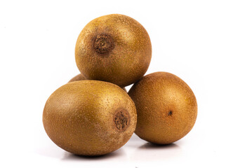 Fresh kiwi fruit closeup isolated on white background