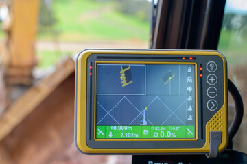 Machine control on an excavator using GPS © SeenWorx