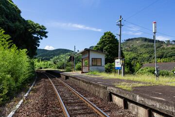 Naklejka premium JR特牛駅 山口県下関市豊北町