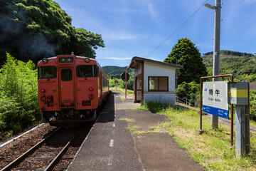 Naklejka premium JR特牛駅 山口県下関市豊北町