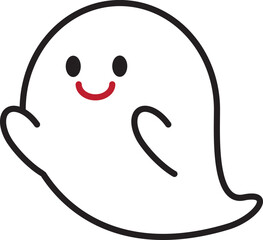Cute ghost Vector vector image. Happy Halloween day collection.
